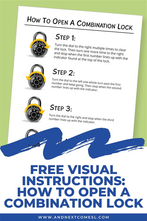 How to use a combination lock .